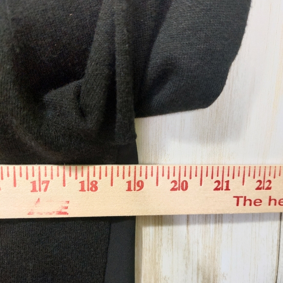 Loft Women's Black Button Up Sweater Shirt w/Sheer Back Size Small Wool Blend - Picture 8 of 8